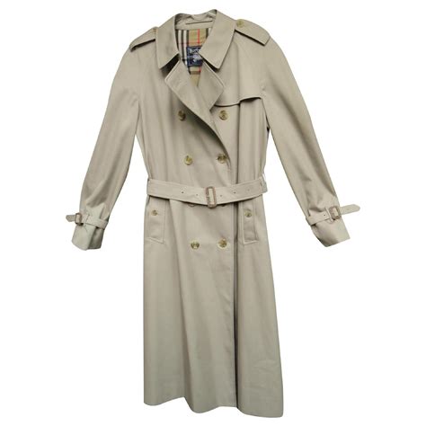 burberry women original vintage beige trench coat zip in liner|pre owned burberry trench coat.